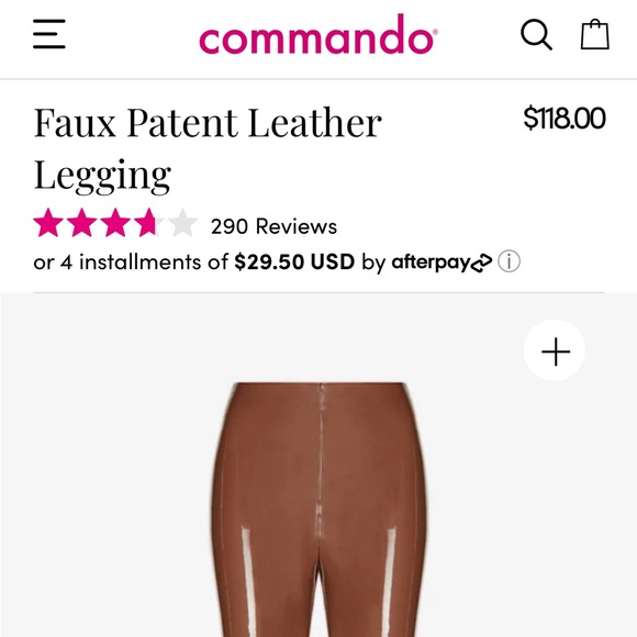 Commando Faux Patent Legging - Picture 2 of 6